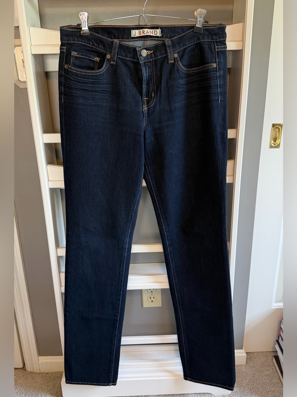 J Brand Women's Dark Blue Straight Jeans, Size 30
